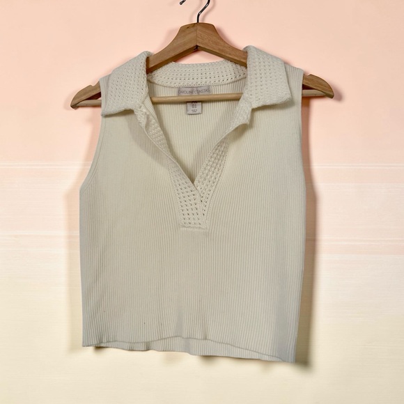 Caroline Constas Sweaters - Caroline Constas New York white knit top size M
